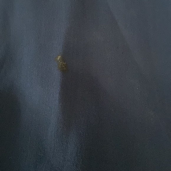 Evening Dress in gorgeous silk! Women’s sz 6 navy blue. Like new! Includes scarf - Picture 5 of 16